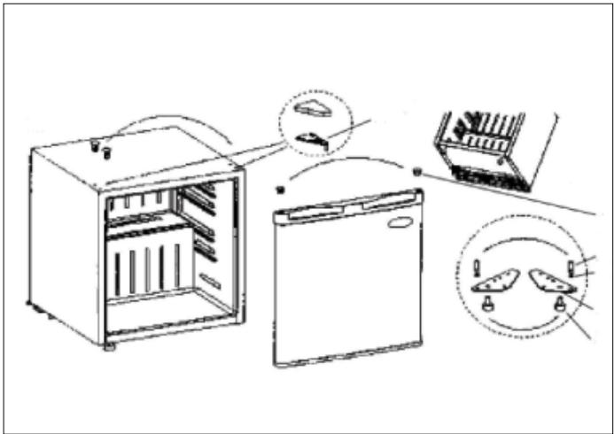 TRISTAR KB-7351 - INSTRUKCJE DOTYCZĄCE ZMIANY KIERUNKU OTWIERANIA DRZWI - 1
