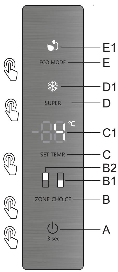 HISENSE RB390N4AW10 - (COMMANDES SUR LA PORTE DE L'APPAREIL) - 1