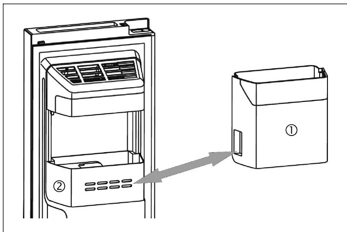 BOSCH KAI93VIFP - Replacing the ice bucket - 1