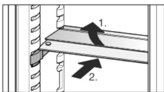 LIEBHERR ICNP 3366 - Utiliser la tablette de rangement composée de deux parties - 1