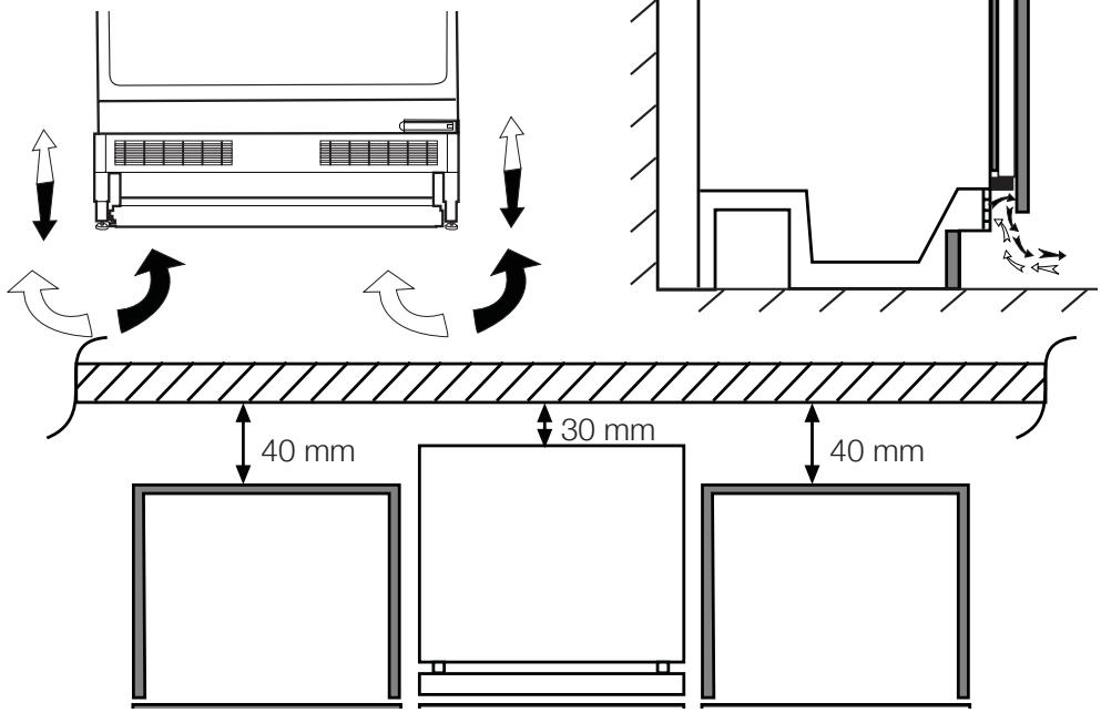 BEKO BU1203N - Colocacion del frigorifico bajo la encimera y ajuste de los pies - 1