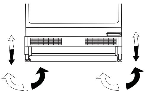 BEKO BU1203N - Placing the refrigerator under the counter and adjusting the legs - 1
