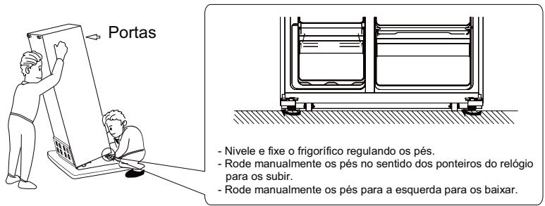BEKO GNO4321W - Nivelamento e fixação do frigorífico - 1