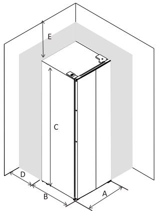 BEKO GNO4321W - Requisitos de espaço - 1