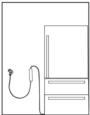 BEKO GNE60532DXPN - Fixation du filtre externe au mur (en option) - 7