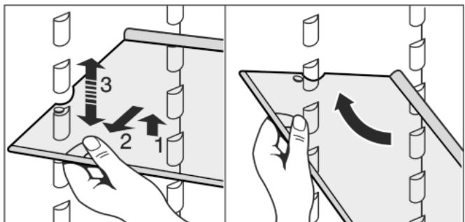 LIEBHERR IKP 1620 - Déplacer ou-retirer les tablettes - 1