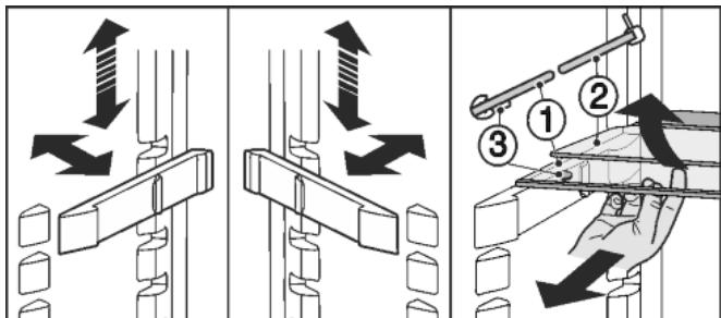 LIEBHERR KBEF 4330 - Utiliser la tablette de rangement composée de deux parties - 1
