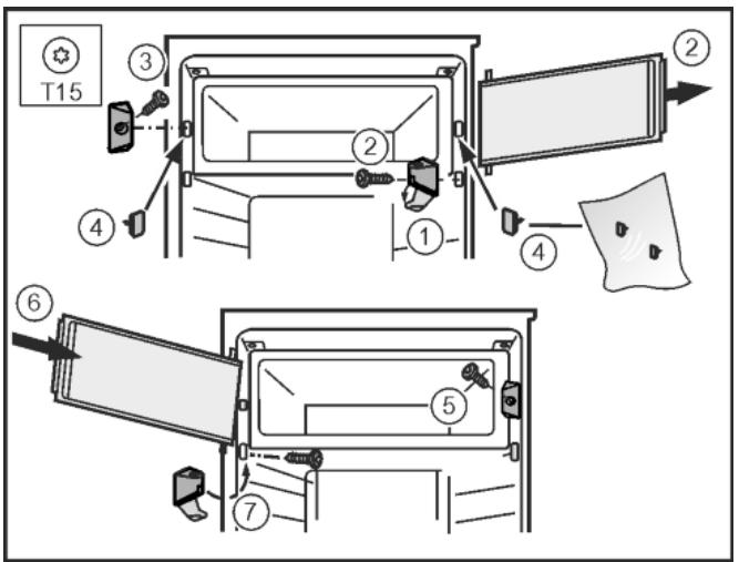 LIEBHERR KBES4374 - Changer la porte du compartiment congélation - 1