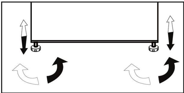 BEKO RCSA366K30XB - Ajuste de los pies - 1