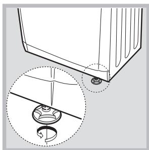 HOTPOINT AQC9A 4F5 T/Z1A AQUALTIS - Levelling the tumble dryer - 2
