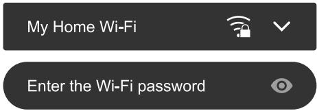 My Home Wi-Fi Enter the Wi-Fi password