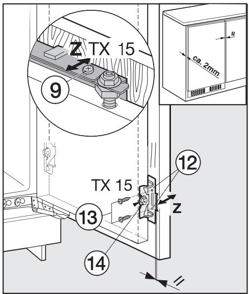 MIELE F 32202 I - - Réglage en hauteur (Y) - 2
