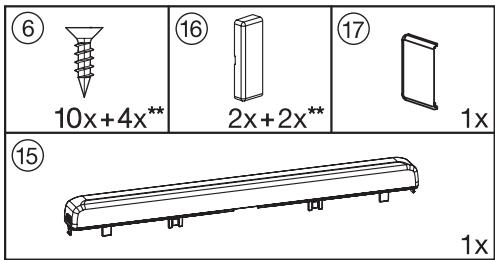 MIELE F 32202 I - - pour le montage de la porte du meuble : - 1