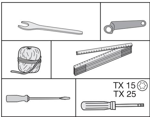 MIELE F 32202 I - Vou aurez besoin des outils suivants pour le montage: - 1