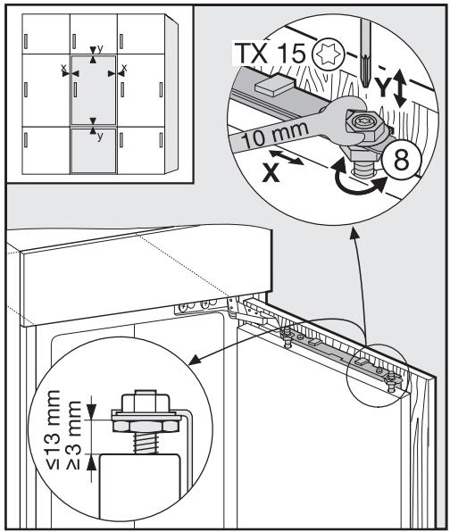 MIELE F 32202 I - Montage de la porte du meuble - 7