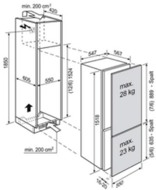 ELECTROLUX IK275BNL  -  933 034 611 - IK275BNL Kuhl-Gefrier-Kombination mit Gefrierteil unter - 1