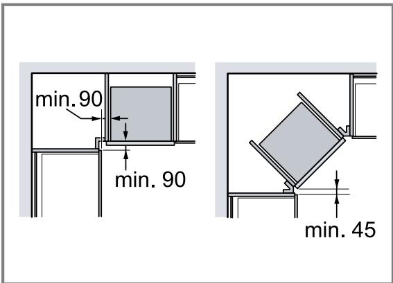 SIEMENS CM585AGS0B - CM585AGS0 - Installation dans un angle - 1