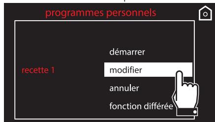 SMEG SFP6606WSPNX - Modification d'une recette personnelle - 2