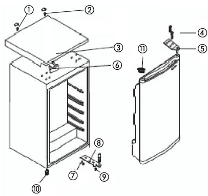 LADEN CVT 5097 - Réversibilité de la porte - 1