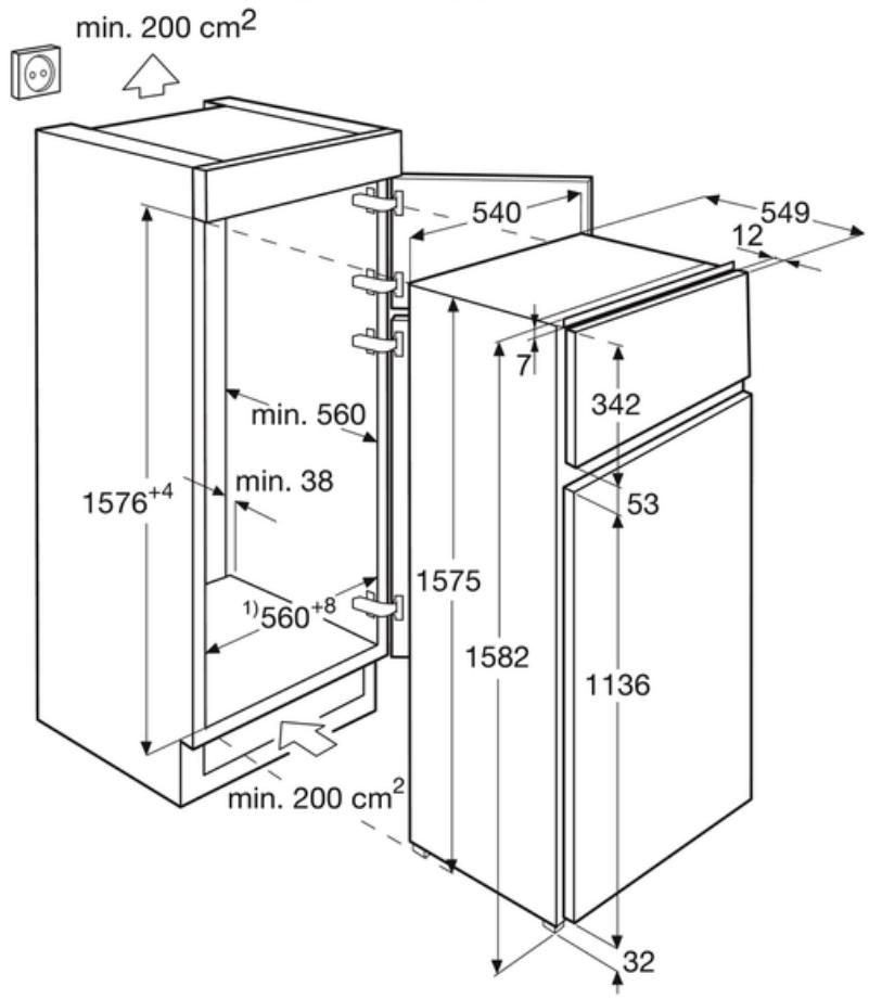 ELECTROLUX IK2685TR  -  925 632 792 - IK2685TR Kuhl-Gefrier-Kombination mit Gefrierteil oben - 1