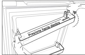 HISENSE RB327N4AD2 - Retirar e instalar el estante de la puerta - 1