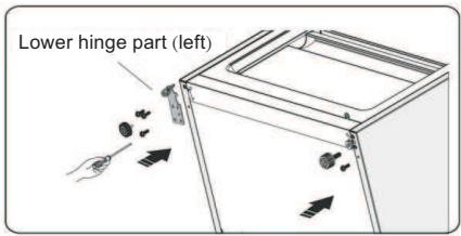 HISENSE RT600N4DC2 - Reversing the door - 10
