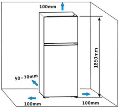 HISENSE RT600N4DC2 - Ventilatie van het apparatus - 2