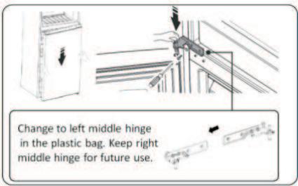 HISENSE RT600N4DC2 - Reversing the door - 11