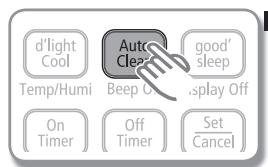 d'light Cool Auto Clear good' sleep Temp/Humi Beep Off Display Off On Timer Off Timer Set Cancel