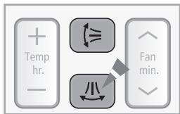 + Temp hr. - ← ← Fan min.