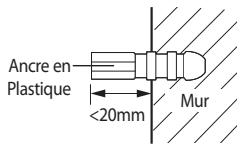 Ancre en Plastique <20mm Mur