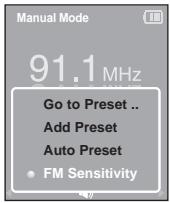 SAMSUNG YP-K3JQR - Pour régler la réception FM - 1