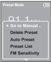 SAMSUNG YP-K3JQR - Pour basculer vers le mode manuel - 1