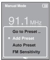 SAMSUNG YP-K3JQR - Pour effectuer la préselection manuelle - 1