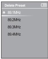 SAMSUNG YP-K3JQR - Pour supprimer les préroglages - 1