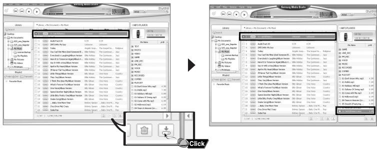 SAMSUNG YP-T8A - Télécharger des fichiers. - 2