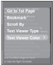SAMSUNG T9 1GB - Réglage de la couleur de la visionneuse de texte - 1