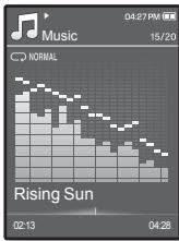 Music 04:27 PM 15/20 NORMAL Rising Sun 02:13 04:28
