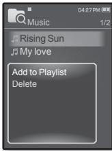 Music 04:27 PM 1/2 Rising Sun My Love Add to Playlist Delete