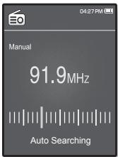 Manual 91.9MHz Auto Searching