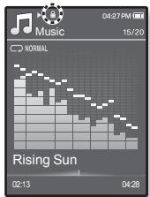 Music 04:27 PM 15/20 NORMAL Rising Sun 02:13 04:28