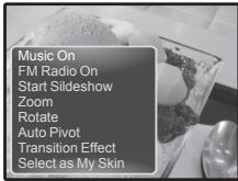 Music On FM Radio On Start Sideshow Zoom Rotate Auto Pivot Transition Effect Select as My Skin