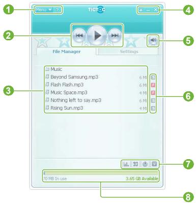 SAMSUNG YP-S1QP - Gérer les fichiers audio - 1