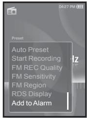 SAMSUNG YP-S3 - Ajouter à la sonnerie de l'alarme - 1