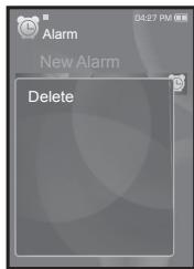 SAMSUNG YP-S3 - Supprimer un réglage d'alarme - 1