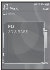 SAMSUNG YP-S3 - Régler la fonction digital natural sound engine (DNSe) (suite) - 1