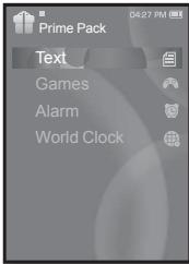 SAMSUNG YP-S3 - Accéder à la page précédente/suivante - 1