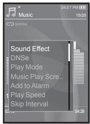 SAMSUNG YP-S3 - Régler l'effet sonore - 1