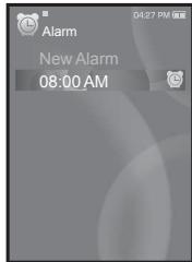 SAMSUNG YP-S3 - Modifier le réglage de l'alarme - 1