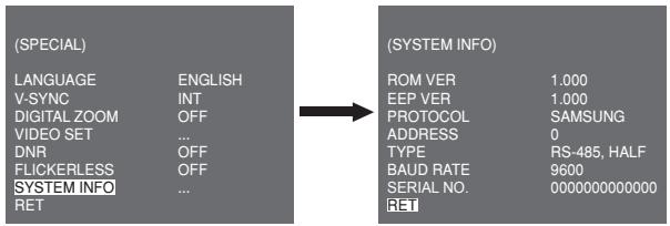 SAMSUNG SCC-B2013P - SYSTEM INFO - 1